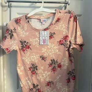 NWT Lularoe pink floral Kelly shirt Medium